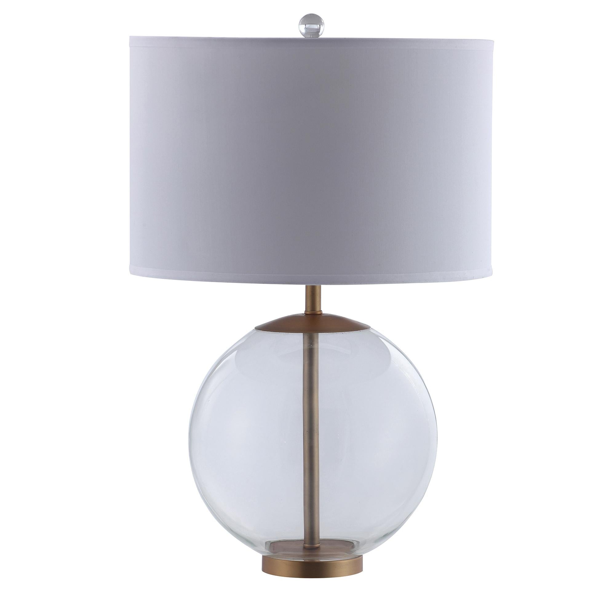 Coaster Furniture Kenny 961227 27-inch Drum Shade Clear Glass Table Lamp – Brass