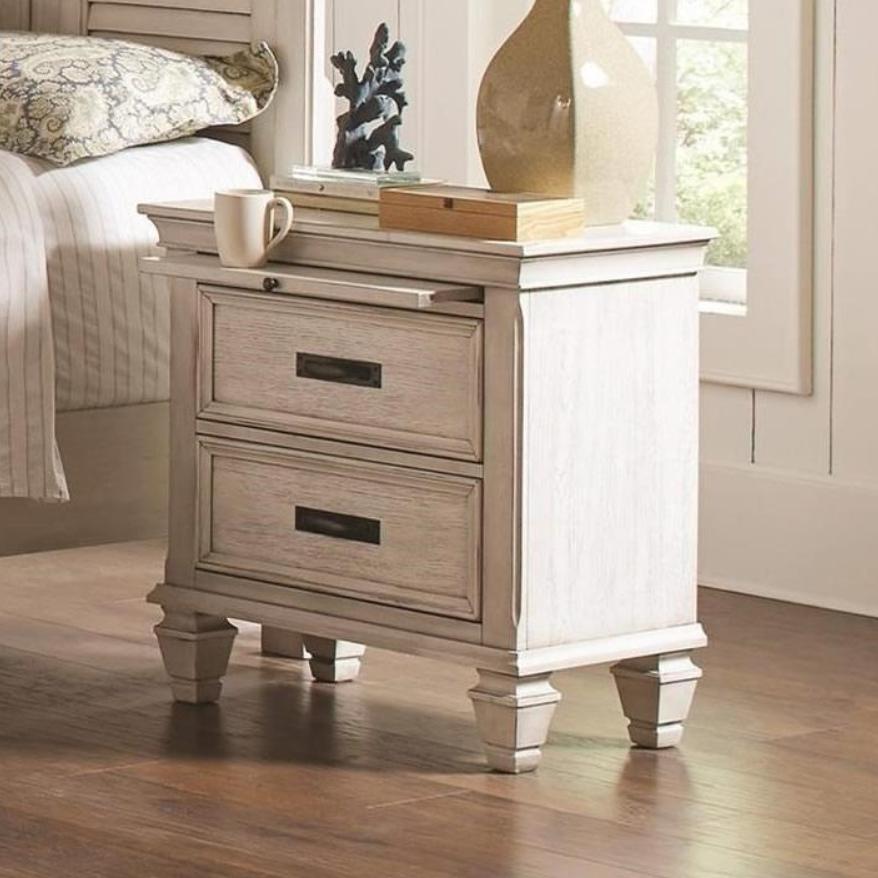 Coaster Furniture Franco 205332 2-Drawer Nightstand – Distressed White