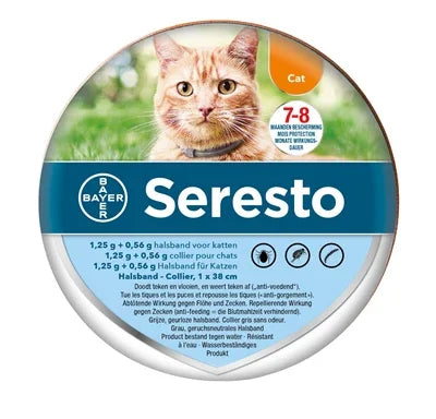 Seresto Tick and Flea Collar for Cats – 38 cm – Pack of 1 or 2