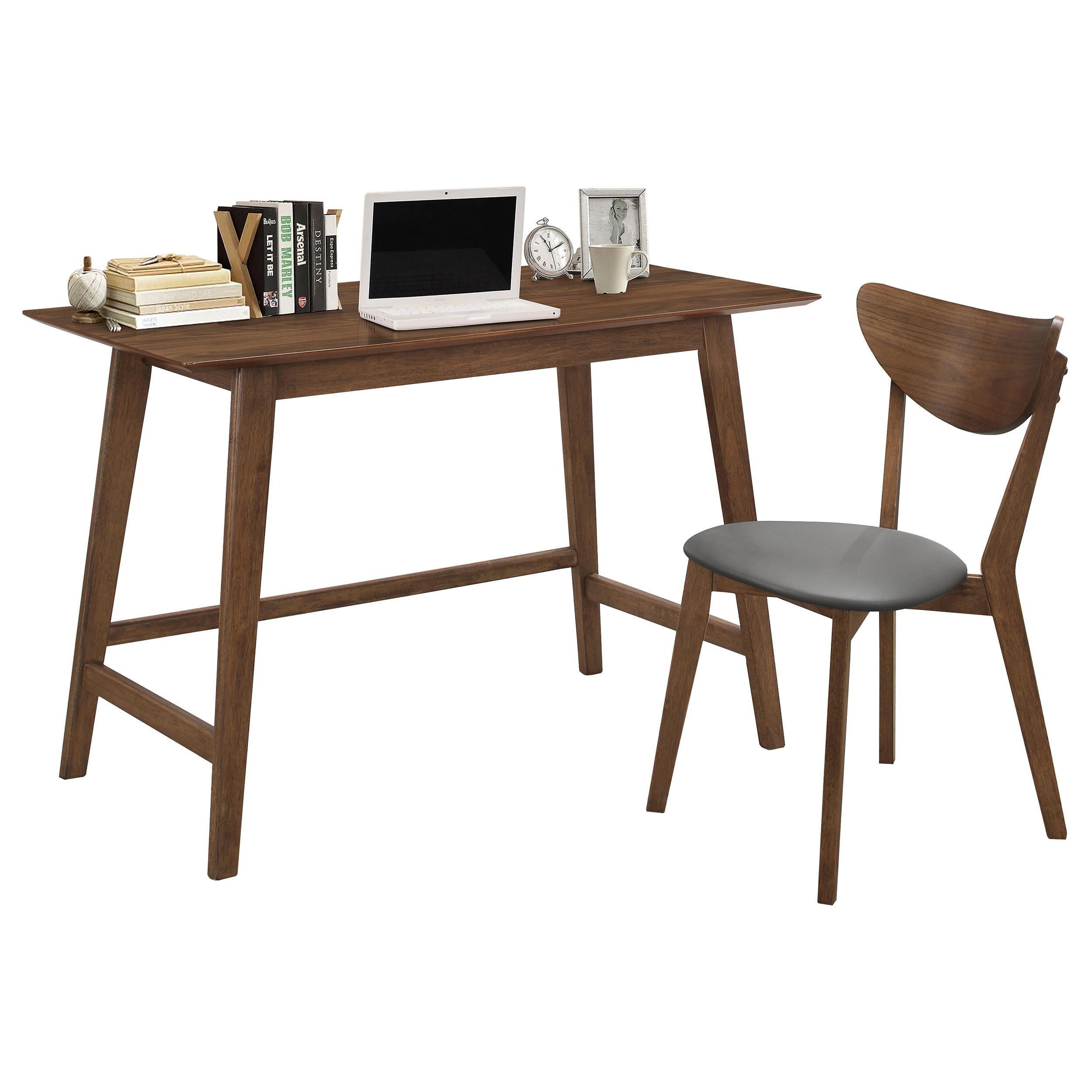 Coaster Furniture Karri 801095 2-piece Home Office Computer Desk and Chair Set – Walnut