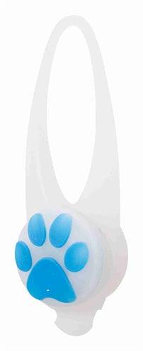 Trixie Flasher Paw White/Blue – light for collar or leash – 4 pieces