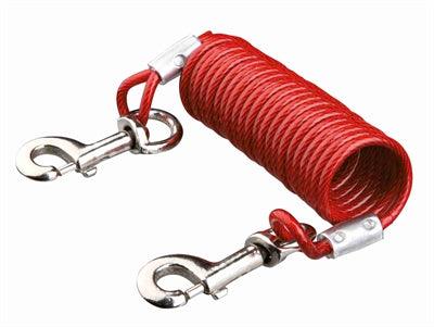 Trixie Leash with Spiral Cable, Red – More freedom of movement in the garden