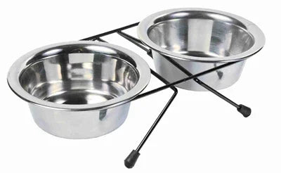 Trixie Food/Water Bowl Set Stainless Steel/Metal