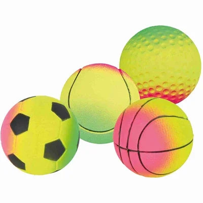 Trixie Assorted Foam Rubber Balls - Also available in packs of 24 - Image 1