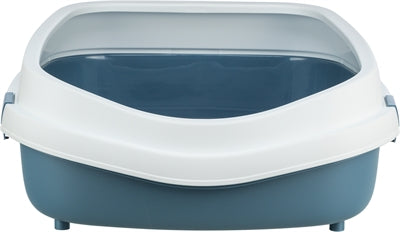 Trixie Primo Cat Litter Box with Rim Blue/White - Image 2