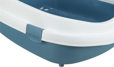 Trixie Primo Cat Litter Box with Rim Blue/White - Image 3