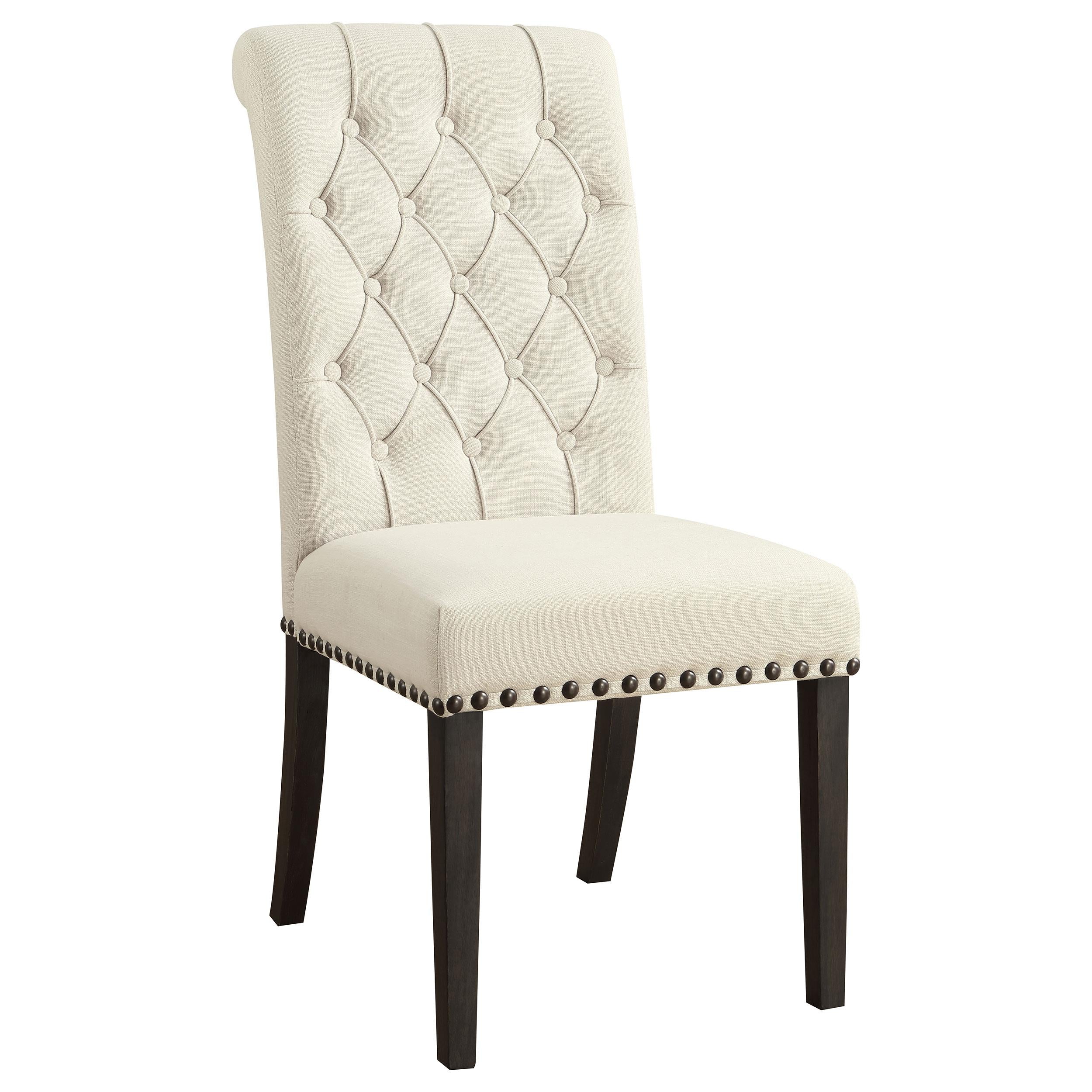 Coaster Furniture Alana 107286 Fabric Upholstered Dining Side Chair - Beige (Set of 2) - Image 1