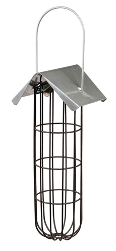 Trixie Fat Ball Feeder with Roof, 4 Balls, Metal, Black