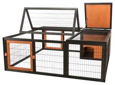 Trixie Natura Enclosure with Cover, Wood, Black/Brown - Image 1