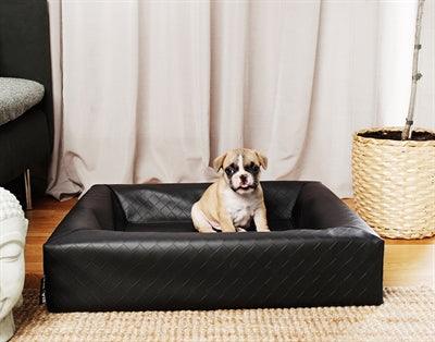 Bia bed dog basket square black – orthopedic dog bed – for optimal support