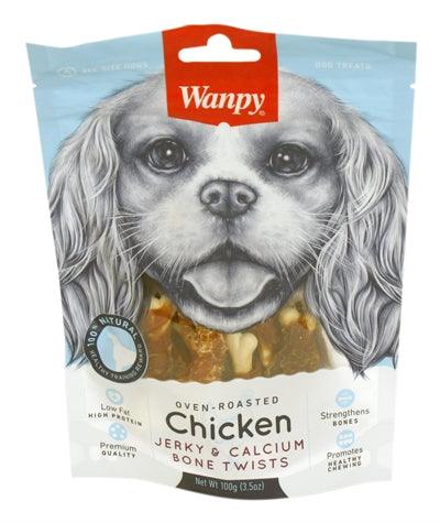 Wanpy Oven-Roasted Chicken Jerky / Calcium Bone Twists - Image 2