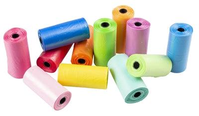 Poopi-Dog Poop Bags Rainbow Colors – 12 x 15 pieces