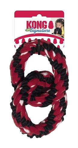 Kong Signature Rope Double Ring - 23cm chew and tug toy for dogs - Image 2