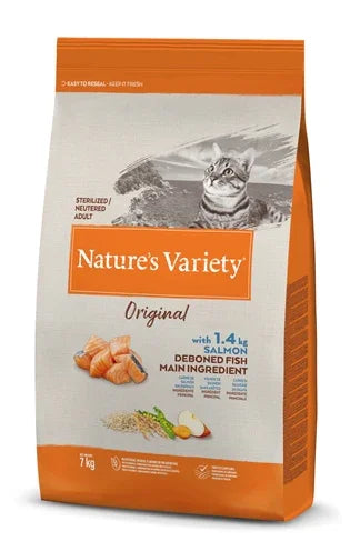 Natures Variety Original – Grain-free cat food with salmon for sterilized cats - Image 1