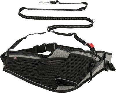 Trixie Jogging Belt with Leash Gray/Black – Comfortable Exercise with your Dog - Image 2