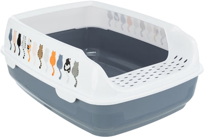 Trixie Delio Cat Litter Box Purple/White