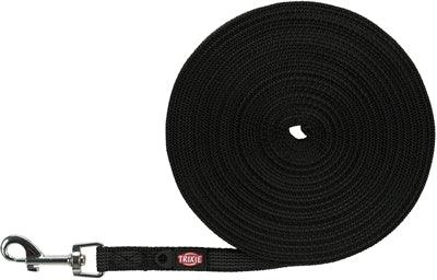 Trixie Dog Leash Tow Line Rubber Coated Black – 5, 10 or 15 meters - Image 1
