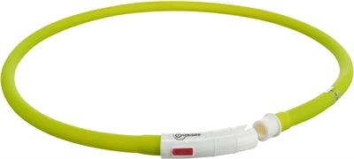Trixie Olive Green Rechargeable Luminous Collar - Includes USB Charger - Image 2