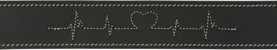 Trixie Halsband Hond Rustic Vetleer Heartbeat Zwart - Image 3