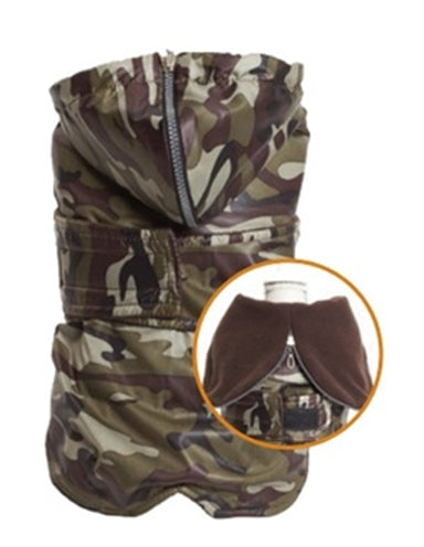 Croci Dog Jacket Teckel Military Camouflage Brown