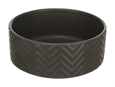 Trixie Wave Ceramic Food/Water Bowl, Grey