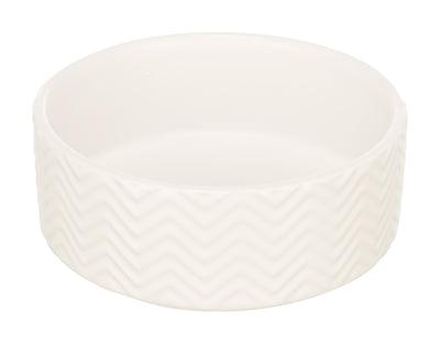 Trixie Wave Ceramic Food/Water Bowl, White - Image 3