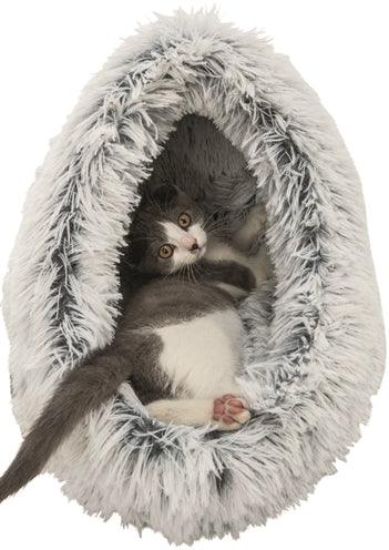Trixie Igloo Harvey Cat Bed, Grey / White-Black - Image 2
