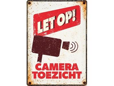 Plenty Gifts Watch Sign Tin Camera Surveillance