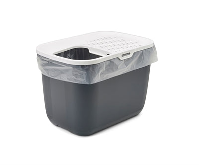 Savic Cat Litter Hop In Anthracite / White - Image 2