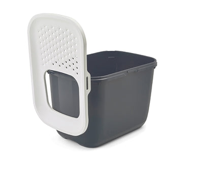 Savic Cat Litter Hop In Anthracite / White - Image 3