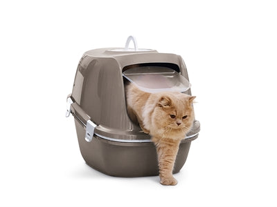Savic Cat Litter Box Reina Sift Warm Grey - Image 3