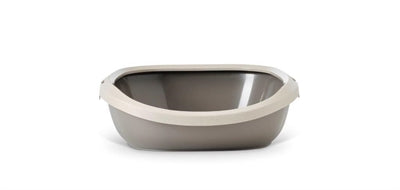 Savic Cat Litter Box Happy Planet Gizmo With Rim Mocha / Warm Gray - Image 3
