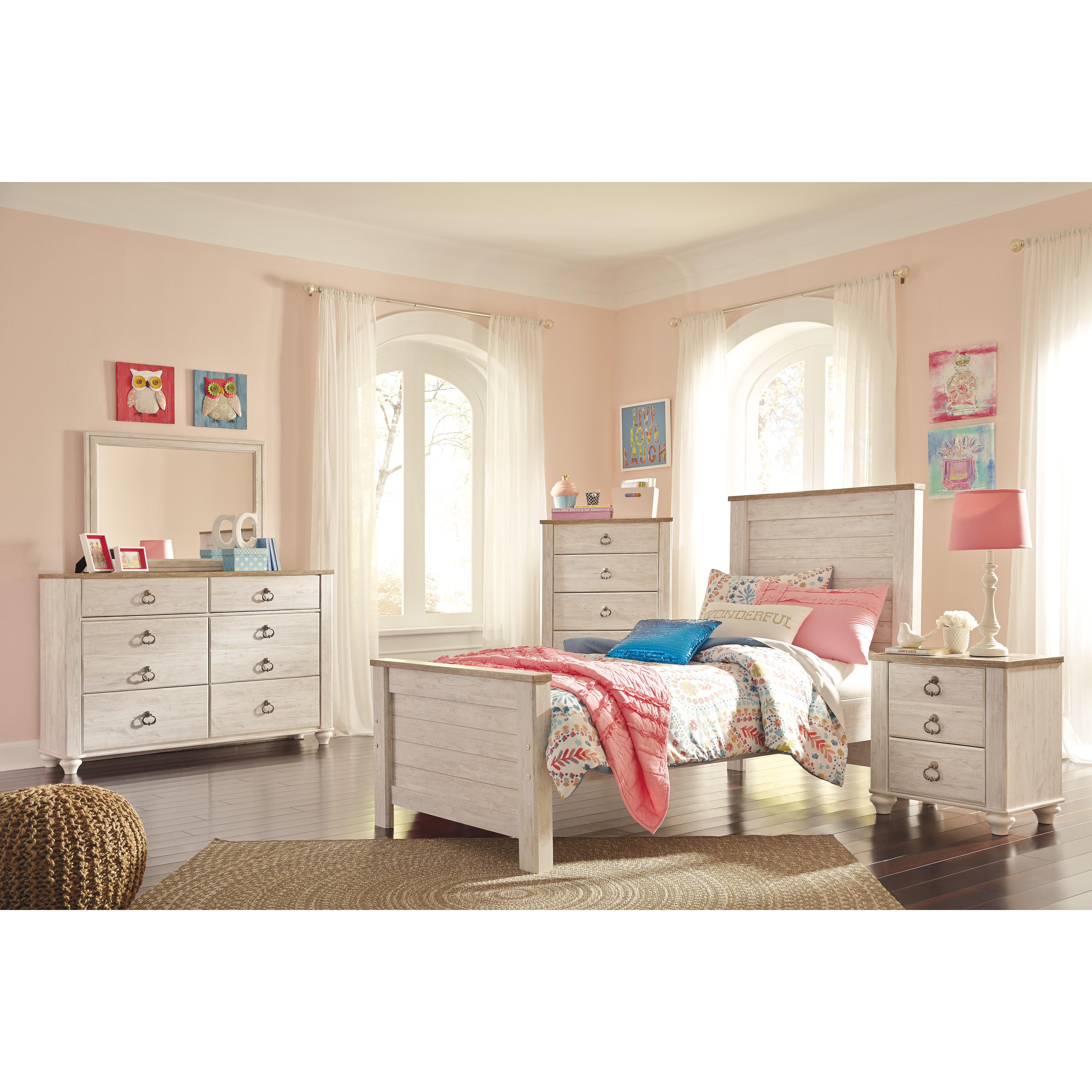 Signature Design by Ashley Willowton B267B15 Twin Panel Bed - Image 2