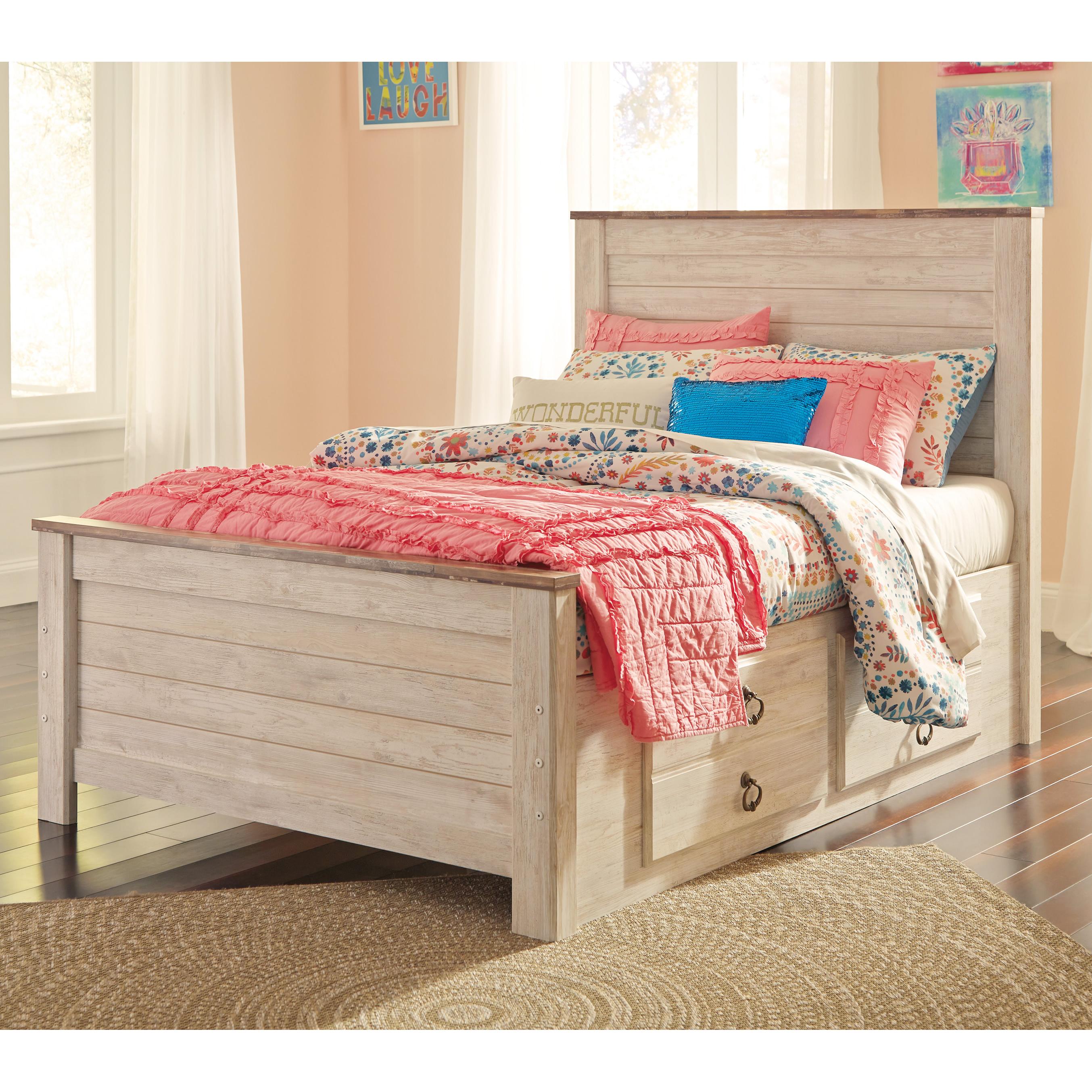 Signature Design by Ashley Willowton B267B22 Full Panel Bed with 2 Storage Drawers - Image 1