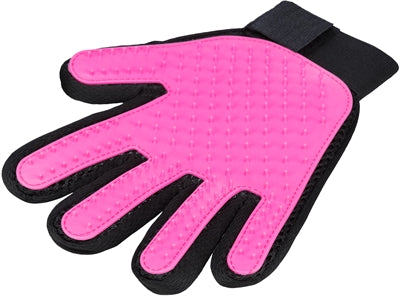 Trixie Coat Care Glove Mesh Material / TPR Pink / Black - Image 3