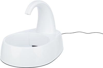 Trixie Curved Stream Drinking Fountain, Plastic, White