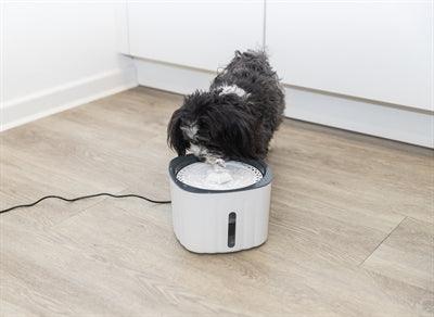 Trixie Flower Pet Fountain, Plastic, White/Grey