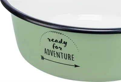 Trixie Food and Water Bowl, Enamel/Stainless Steel, Green - Image 3