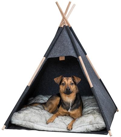 Trixie Shelter Tipi Felt Anthracite – Folding tent for dogs