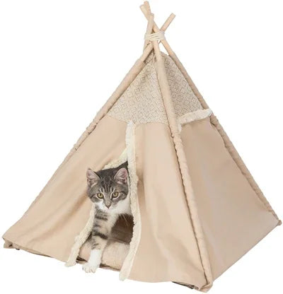 Trixie Cat Bed Tipi Boho Beige - Image 2