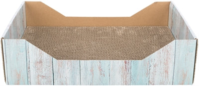 Trixie Scratching Basket Cardboard Catnip Turquoise