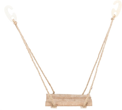 Trixie Swing Natural – safe wooden swing for small curved beaks - Image 2