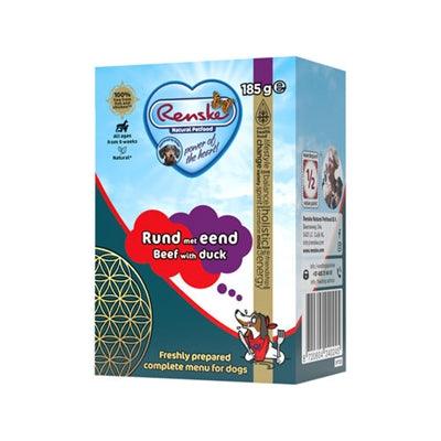 Renske Freshly Prepared Meal Beef/Duck – convenient for on the go – 24 x 185 gr