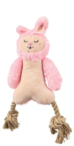 Fofos Rabbit with Floss Legs Plush – Cute Dog Toy