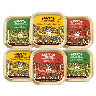 Lily’s Kitchen Dog Adult Classics Dinners Tray – Multipack with various flavours – 6 x 150 gr