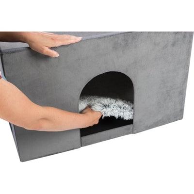 Trixie Dog Basket House Harvey With Stairs Gray / White - For dogs up to 15kg - Image 3