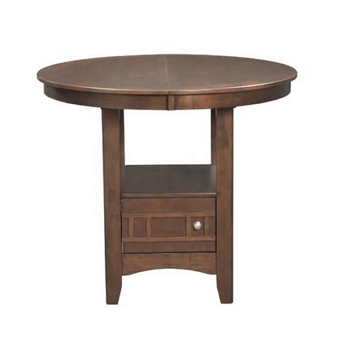 Elements International Round Max Counter Height Dining Table with Pedestal Base DMX100DT - Image 1
