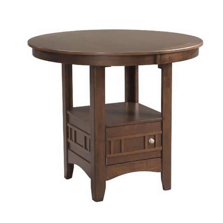 Elements International Round Max Counter Height Dining Table with Pedestal Base DMX100DT - Image 3