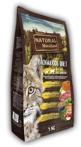 Natural Woodland Cat/Kitten Backwoods Diet – Grain-free cat food with pork – 5 kg - Image 1