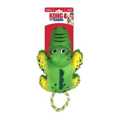 Kong Cozie Tuggz Alligator – Plush Toy with Rope, Squeaker, and Crinkle Paper – M/L - Image 2